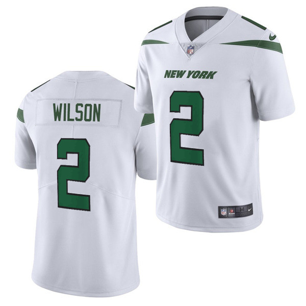 Men's New York Jets #2 Zach Wilson 2021 NFL Draft White Vapor Untouchable Limited Stitched Jersey